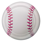 Baseball 9 inch paper plates with classic baseball design disposable party plates 8 count available near Manahawkin, NJ