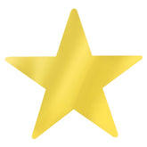Metallic Gold Star Cutouts 3 1/2" 2 Sided Foil 12 Per Package