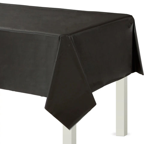 Black Flannel Backed Table Cover 54" x 108"