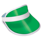 Clear Green Plastic Dealer's Visor One size fits most