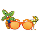 Palm Tree & Parrot Fanci-Frames novelty glasses from Party Fair in Manahawkin, NJ for tropical summer parties