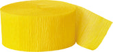Yellow Crepe Paper Streamer – 81 ft Party Decoration Roll