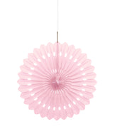 Lovely Pink Solid 16" Tissue Paper Fan"
