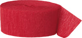 Ruby Red Crepe Paper Streamer – 81 ft Party Decoration Roll