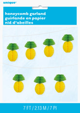 Honeycomb Pineapple Paper Garland 7 ft Long