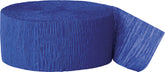 Royal Blue Crepe Paper Streamer – 81 ft Party Decoration Roll