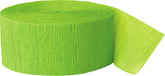Lime Green Crepe Paper Streamer 81 ft