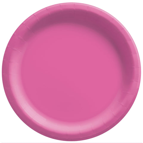 Pink 8 1/2" Round Paper Plates 50 count