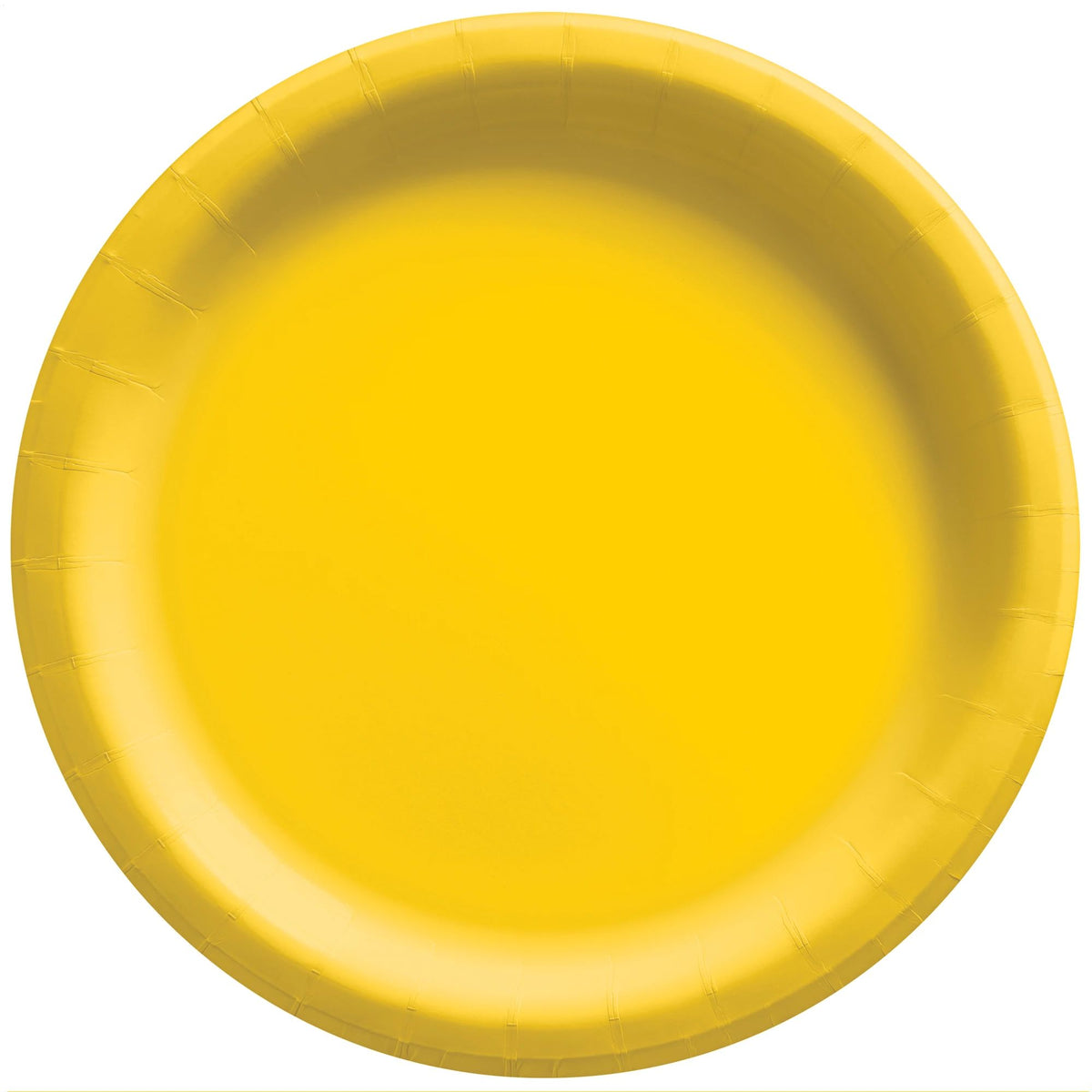 Yellow 8 1/2" Round Paper Plates, 20 count
