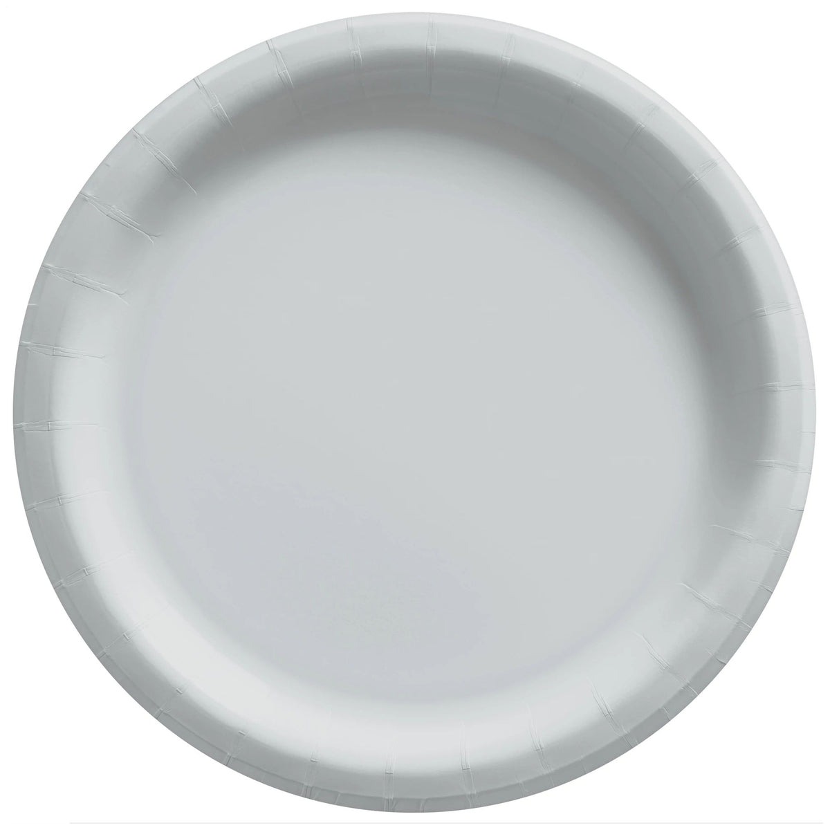 Silver 8 1/2" Round Paper Plates, 20 count