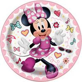 Disney Minnie Mouse 7-Inch Round Dessert Plates (8ct) – Iconic Kids’ Party Plates for Birthday & Disney-Themed Celebrations