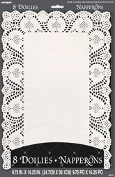 White Placemat Doilies 8ct