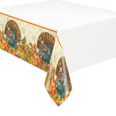 Traditional Thanksgiving Rectangular Plastic Table Cover 54" x 84"