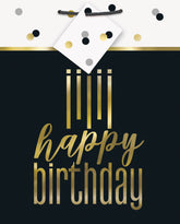 Metallic Happy Birthday Gift Bag (Medium) – Foil Stamping
