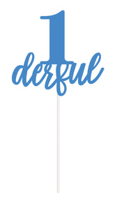 Onederful Blue 1derful Cake Topper Pick 1 per package