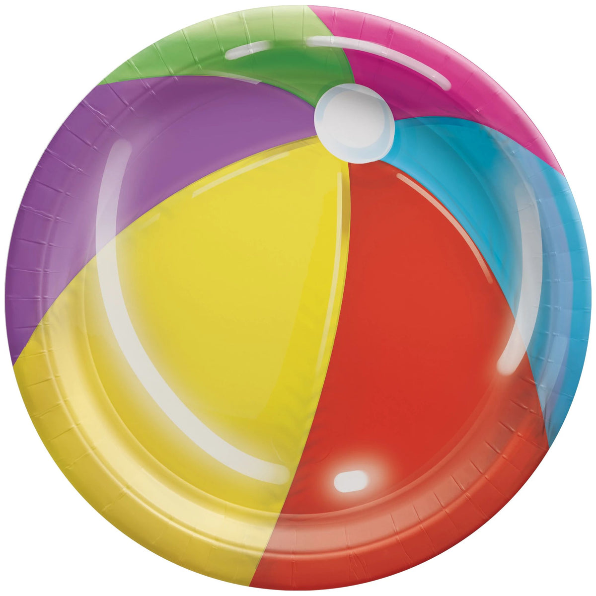 Cool Pool 6 3/4" Round Beach Ball Paper Plates