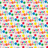 Colorful Balloons Let's Party Gift Wrap 30 x 5 ft"