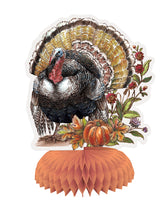 Plaid Turkey 6” Mini Honeycomb Decorations – 4ct | Thanksgiving Table & Fall Party Décor