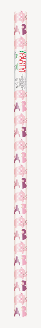 Pink Floral Elephant Gift Wrap 30x 5ft"