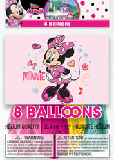 Disney Iconic Minnie Mouse 12 Latex Balloons 8ct"