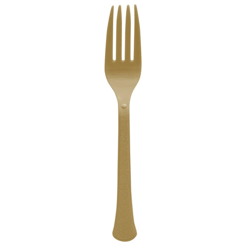 Gold Forks 50-Count Heavyweight PP( Polypropylene) Plastic Forks