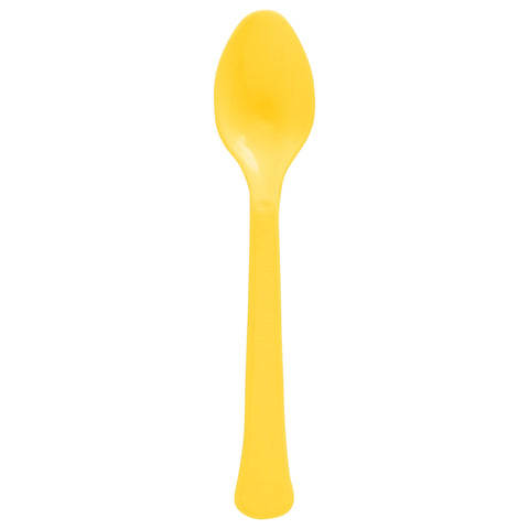 Yellow Sunshine Forks - 50 Count Heavyweight PP( Polypropylene) Spoons
