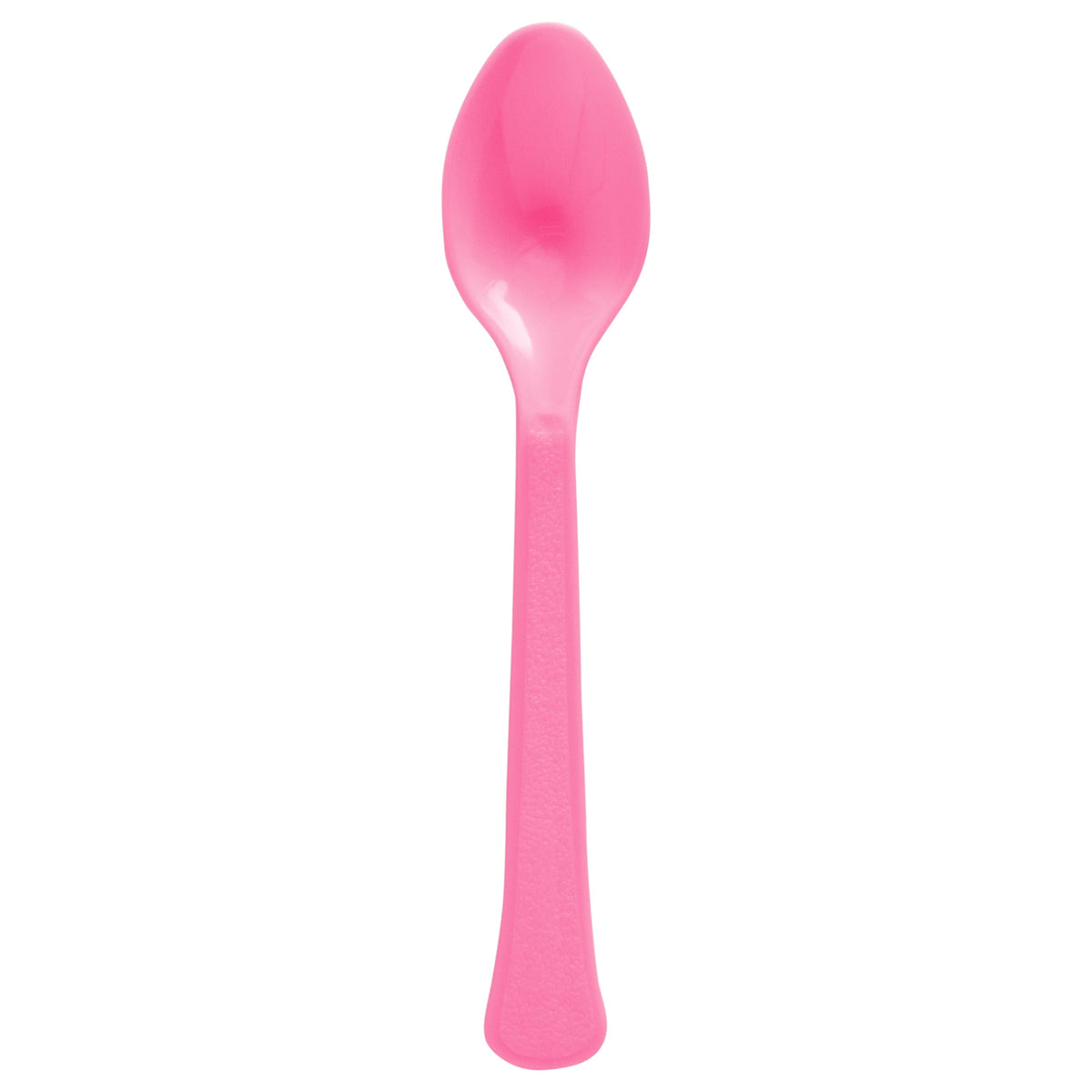 Bright Pink Spoons - 50 Count Heavyweight PP( Polypropylene) Plastic Spoons