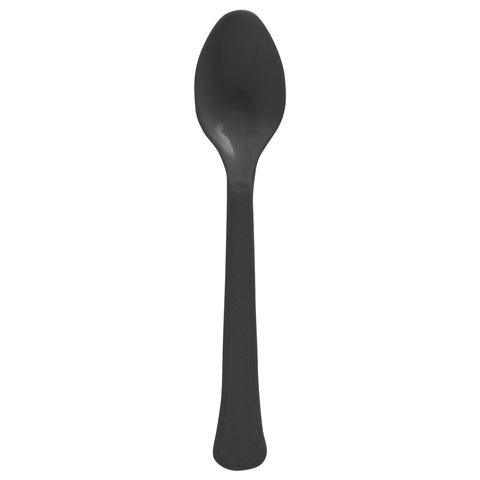 Jet Black Spoons -50 Count Heavyweight PP( Polypropylene) Spoons