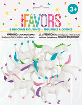 Plastic Unicorn Figurine Party Favors 8ct