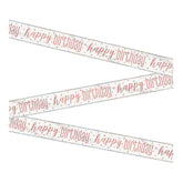 Happy Birthday Banner – 9ft Glitz Rose Gold Foil Party Decoration