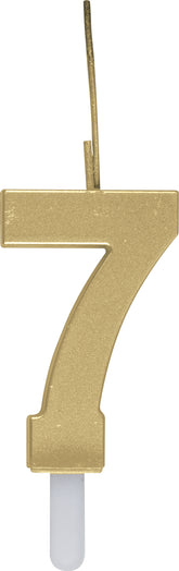 Sparkler to Candle Duo Gold Number 7 Sparkler-Topped Birthday Candle