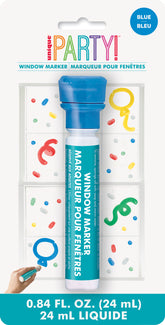 Blue window marker retail packaging front view