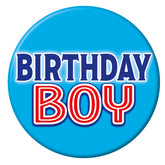 Birthday Boy 3" Pinback Button – Party Accessory