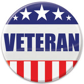 Veteran Button Manahawkin, NJ Party Fair patriotic 2 inch pin accessory