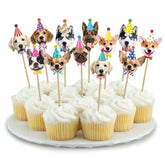Doggy Party Picks Package of 12 Double Sided