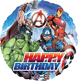 Ballon Hulk Marvel Chiffre Or Anniversaire - Avenger 