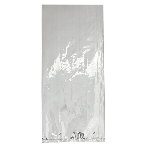 Silver Foil 9 1/2"H x 4"W x 2"D Party Bags package of 25