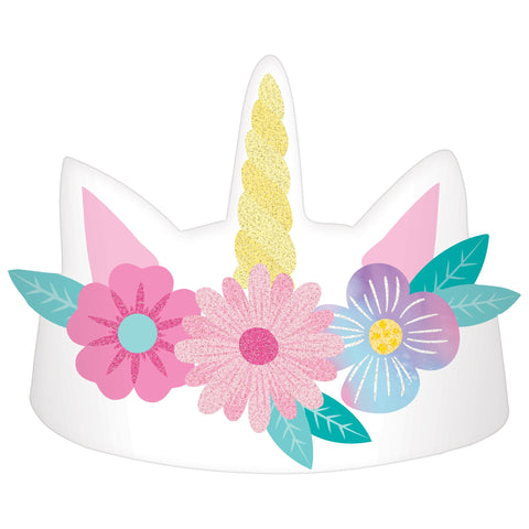 Enchanted Unicorn Paper Crowns Party Hats Package of 6