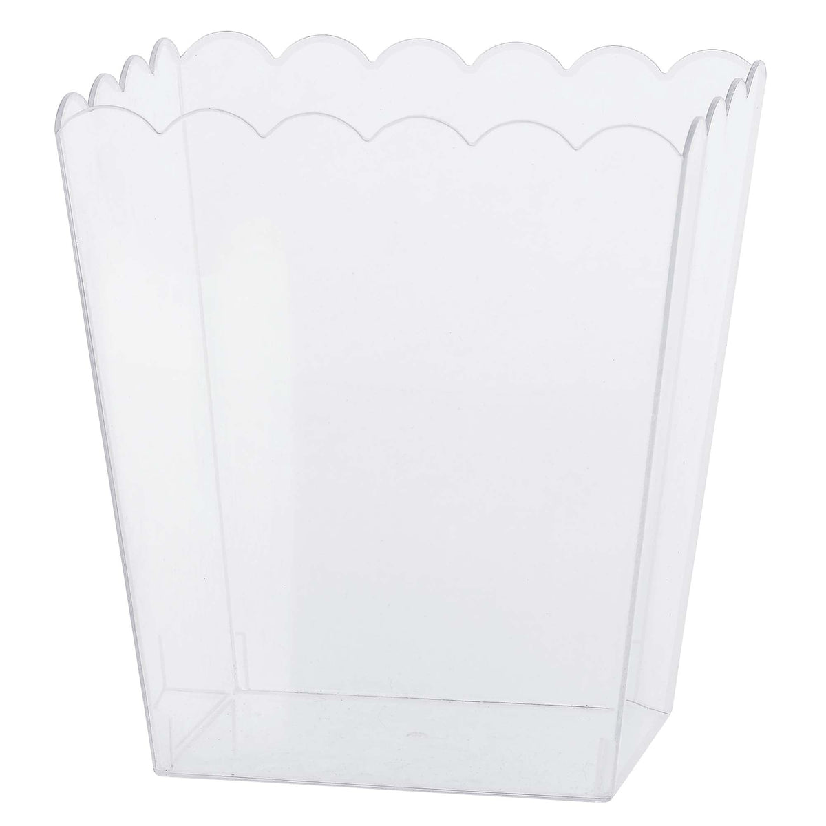 Clear 6" Plastic Scalloped Container