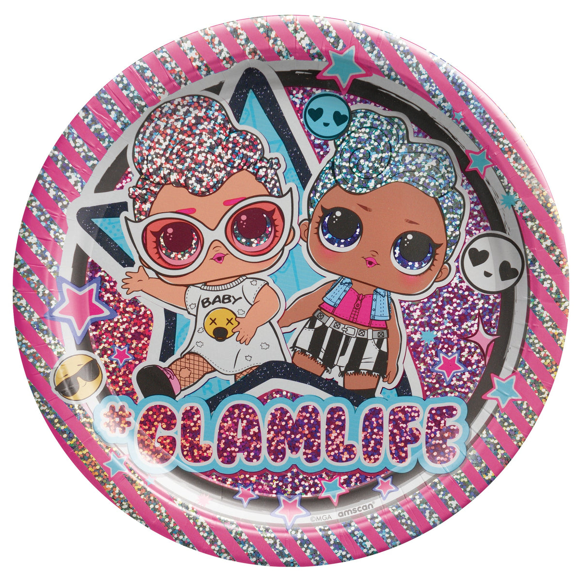 LOL Surprise, Together 4 Eva! 7" Prismatic Round Plates Package of 8