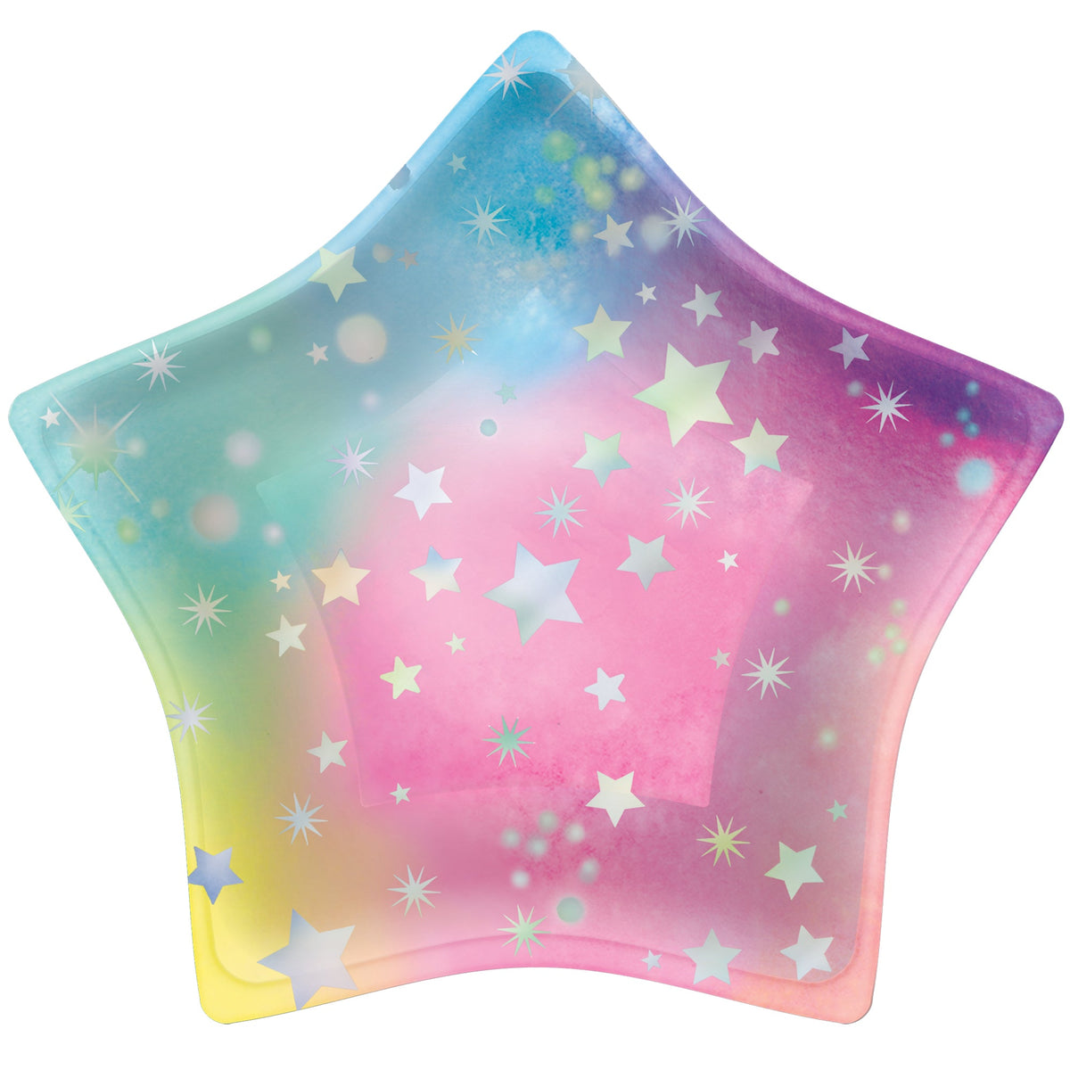 Luminous Iridescent 7 ' Star Shaped Plates Package of 8