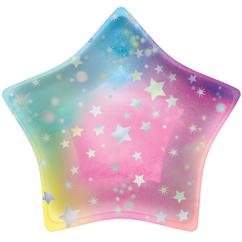 Luminous Iridescent 7 ' Star Shaped Plates Package of 8