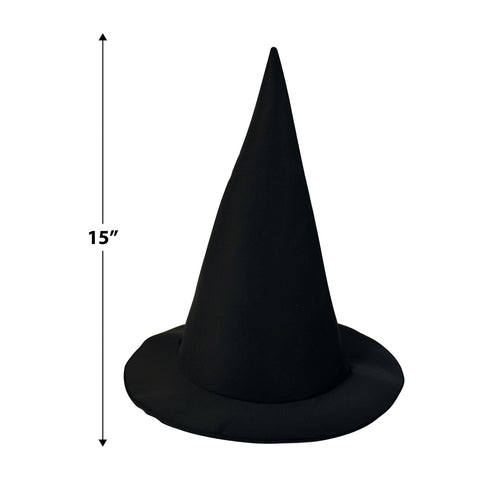 Satin-Soft Black Witch Hat