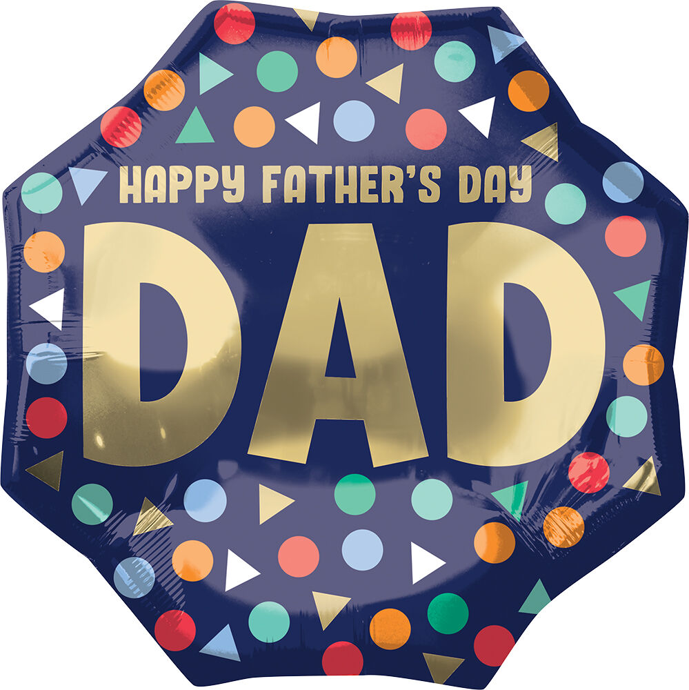22 inch Happy Fathers Day Dad super shape Mylar balloon inflated Party Fair Manahawkin NJ