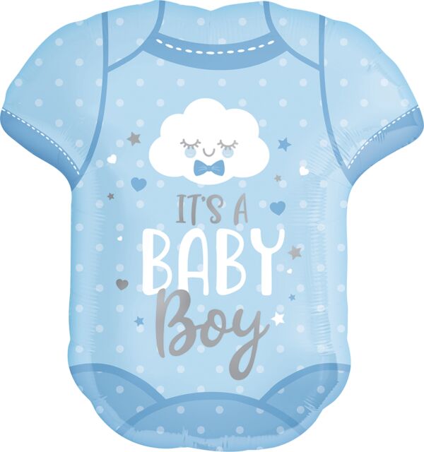 Baby Boy Onesie 24" Supershape Mylar Balloon