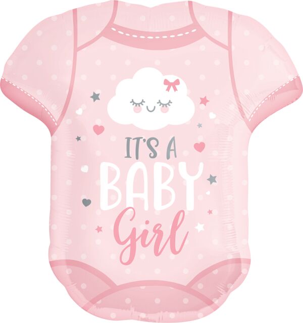 Baby Girl Onesie 24" Supershape Mylar Balloon