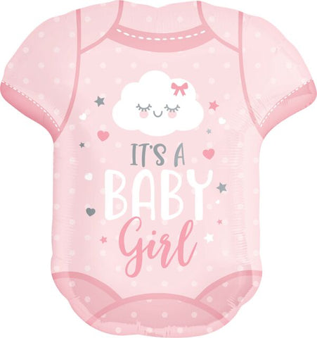 Baby Girl Onesie 24" Supershape Mylar Balloon