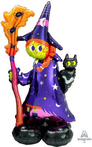 Scary Witch 55" Airloonz Floor Standing Mylar Balloon