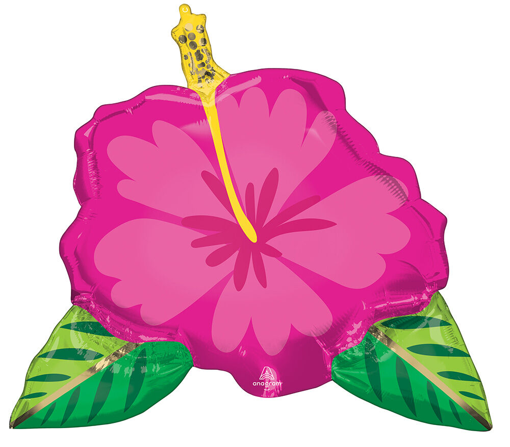 Beautiful Tropical 25” Hibiscus Mylar Balloon
