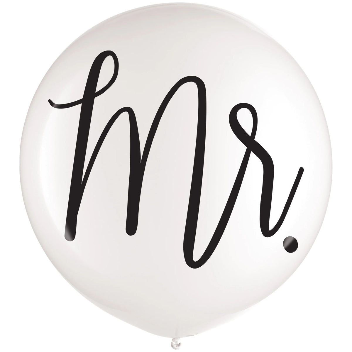 Mr. 24" White Latex Balloon